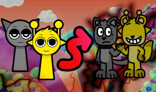 Game Screenshot Sprunki, But Cute Animals Merge Horror Mod