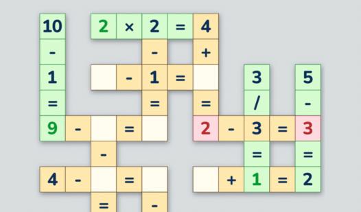Game Screenshot Math Crossword. Number Puzzle