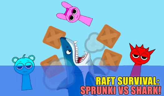 Game Screenshot Raft Survival: Sprunki vs Shark!