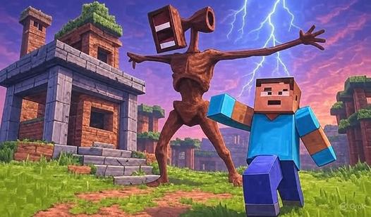 Game Screenshot Sirenhead attacks monster school