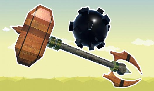 Game Screenshot Hammer, skittles, bowling.