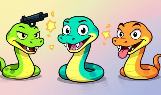 Game Snake with Machine Guns
