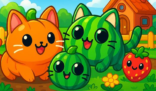 Game Screenshot Brainrot Garden. Merge Cats