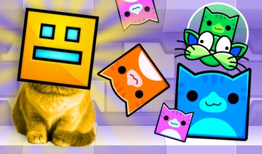 Game Screenshot Dash Cats in Geometry Mod! MOD Sandbox!