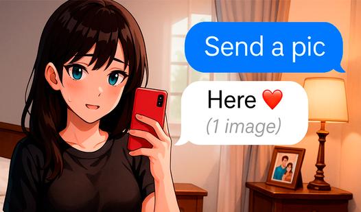 Game Screenshot Chat with a step sister. Part 2