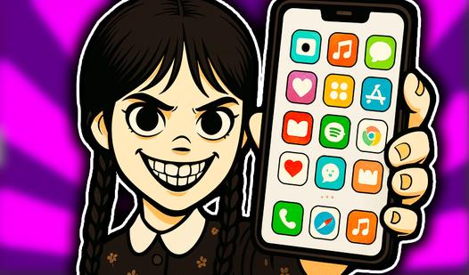 Game Screenshot Check out Wednesday's New Phone!