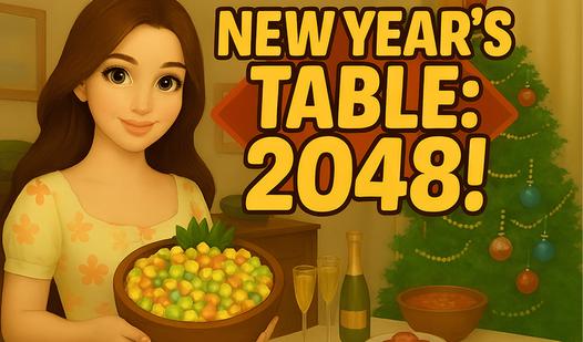 Game Screenshot New Year's Table: 2048!