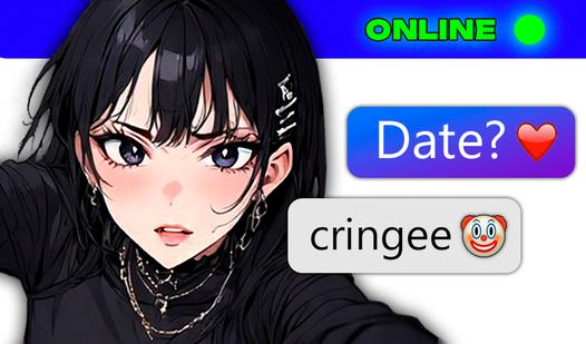 Game Screenshot Chat with goth girlfriend