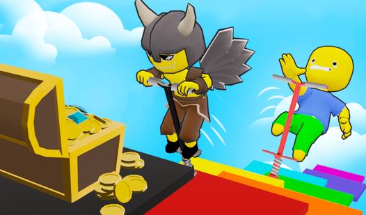 Game Screenshot Obby, but you're on Pogostick