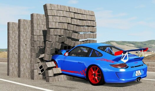 Game Screenshot Bimka destroys cars in the open world