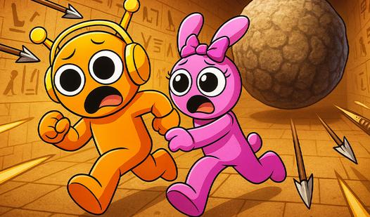 Game Screenshot Oren and Pinki in the Tomb of Music