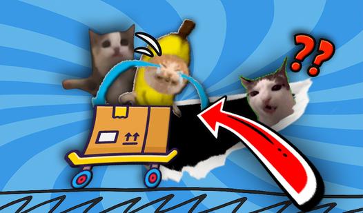 Game Screenshot Draw a bridge - Save the cats meme!