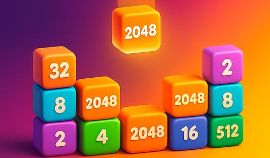 Game Screenshot Time Numbers in 2048!