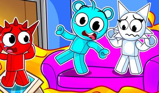 Game Screenshot Sprunki! The floor is lava