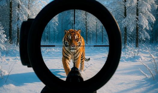 Game Screenshot Hunter with rifle