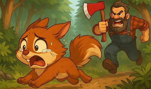 Game Screenshot Squirrel and Woodcutter