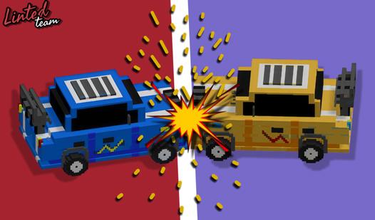 Game Screenshot Crashy road: Voxel Derby