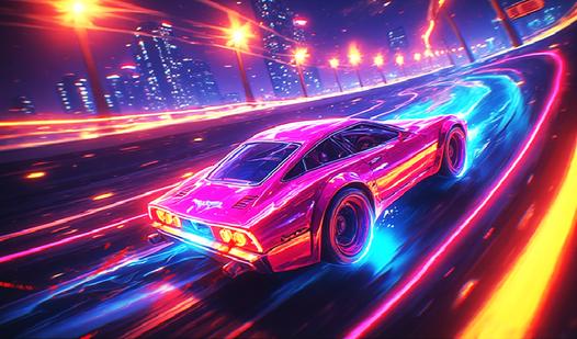 Game Screenshot Geometry Car: Retro Wave