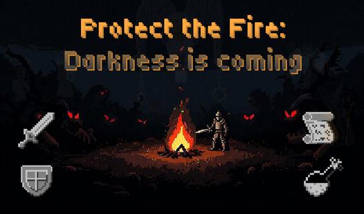 Game Protect the Fire: Darkness is coming