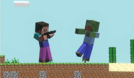 Game Screenshot Mine zombie shoot 2D