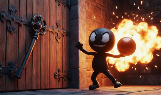 Game Doors, bombs, and keys.