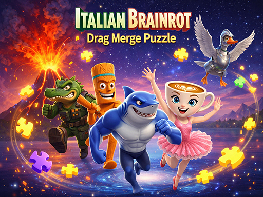 Game Screenshot Italian Brainrot Drag Merge Puzzle