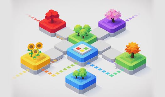 Game Screenshot Puzzle Game About Colors and Nature