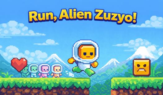 Game Screenshot Run, Alien Zuzyo!