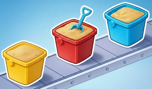 Game Screenshot Sand Conveyor. ASMR.