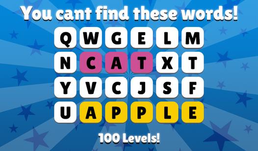 Game Screenshot You cant find these words! 100 Levels!
