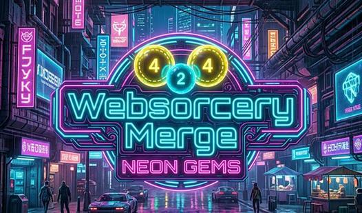 Game Screenshot Websorcery Merge: Neon Gems