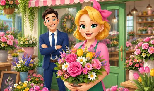 Game Screenshot Flower Shop: Office Romance