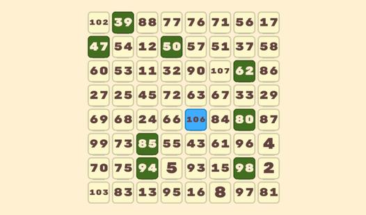 Game Screenshot Numbers in ascending order : Tiles