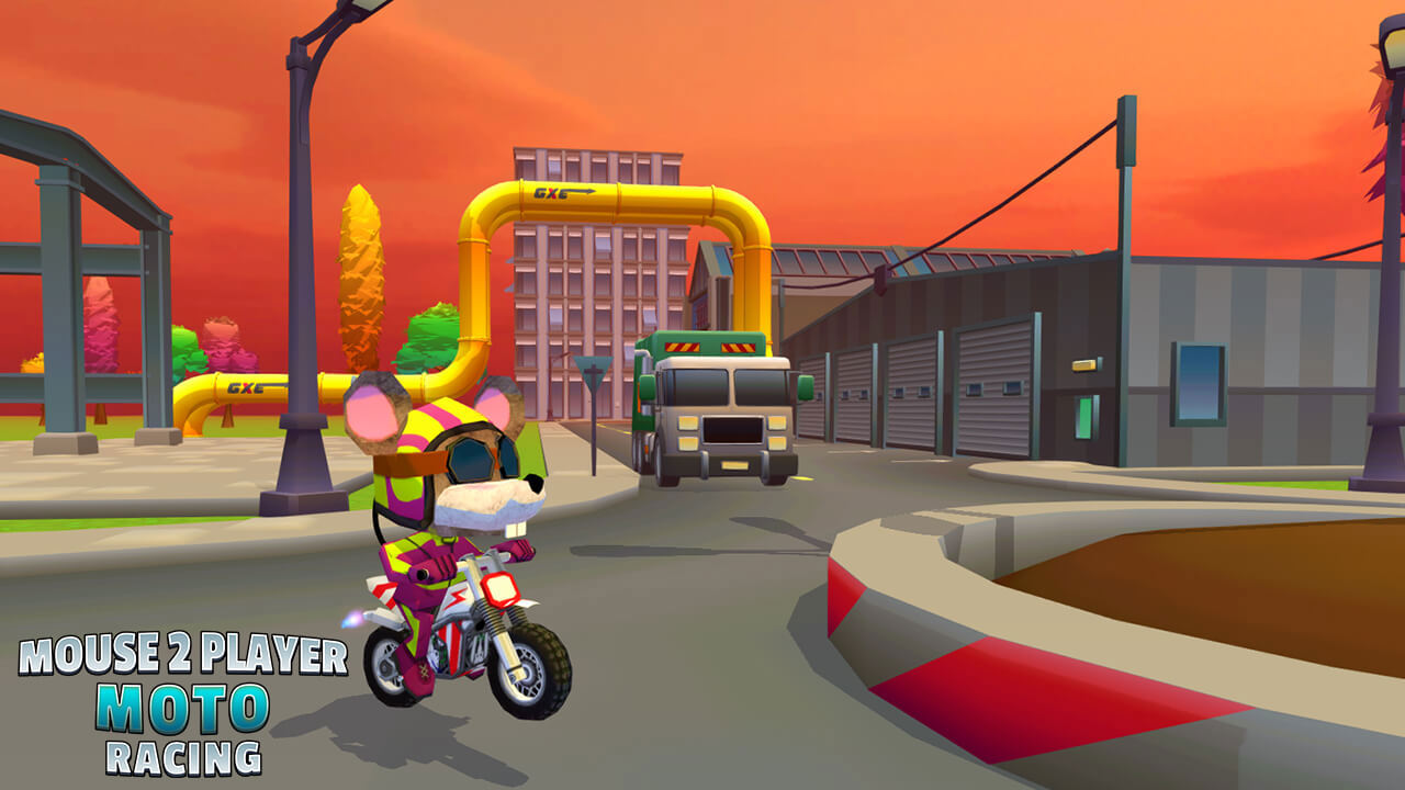 Game Screenshot Mouse 2 Player Moto Racing